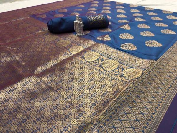 Mysore Silk Designer Heavy Saree Collection With Fancy Golden Print Design 