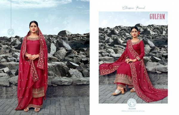 Gulfam 1001 Series Designer Exclusive Collection Of Festive Wear Suit Collection With Heavy Embroidery And Heavy Embroidery With Hand Work Dupatta