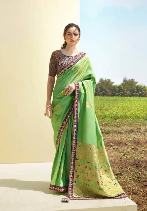 Shangrila Damyanti Latest Fancy Soft Zari Silk Party Wear Festive Wear Saree Collection 