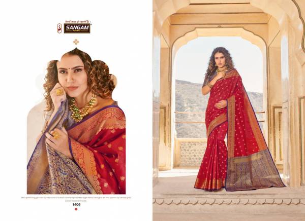 Sangam Morepankh Exclusive Collection Festive Wear Handloom Silk Sarees Collection
