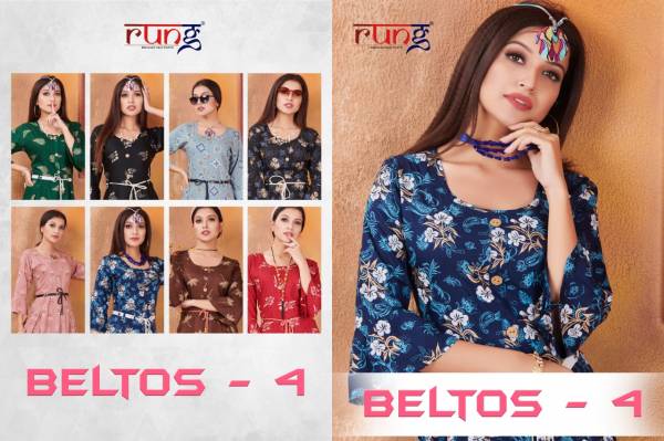 Rung Beltos 4 Latest Designer Casual Wear Kurtis Collection  