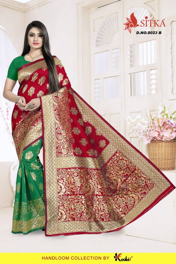 Kodas Sitka Taal 8023 Latest Cotton Silk Designer Wedding Wear Festival Wear Saree Collection
