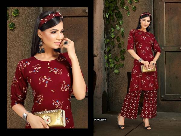 Ft Bandhni Vol 2 Latest Daily Wear Heavy Rayon Kurti With Plazzo Collection