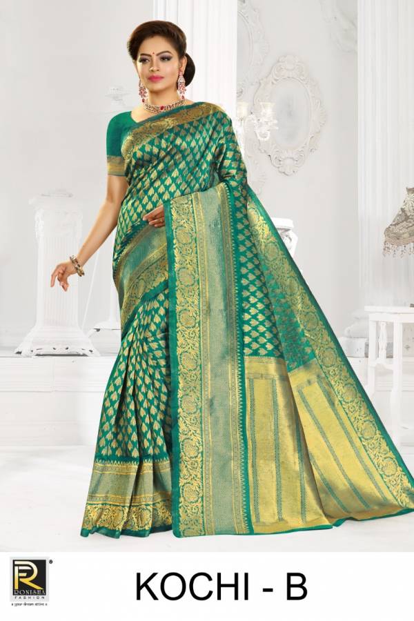 Ronisha Kochi Exclusive Silk With Pure Jari Festive Wear Designer Saree Collection
