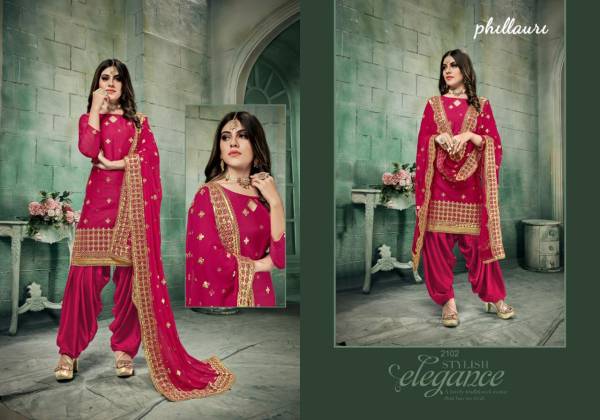 Phillauri Vol - 21 New Designer Stylish Patiala Suit With Gota Patti Work Salwar Suit Collection With Heavy Nazneen Dupatta 