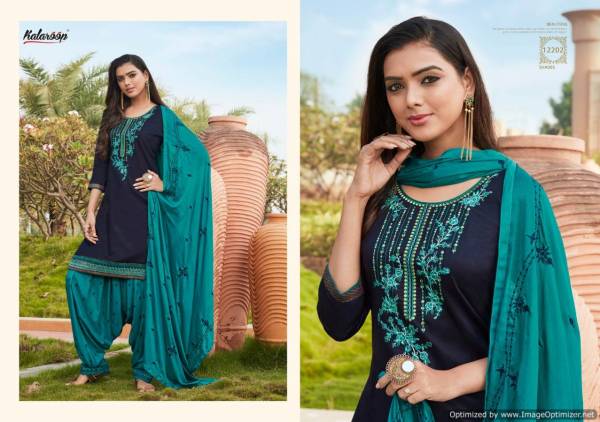 Kalaroop Fashion Of Patiyala Vol 28 Latest Designer Jam Silk with Cotton Inner and fancy Work chinhon with Fancy work Ready Made Salwar Kameez Collection 