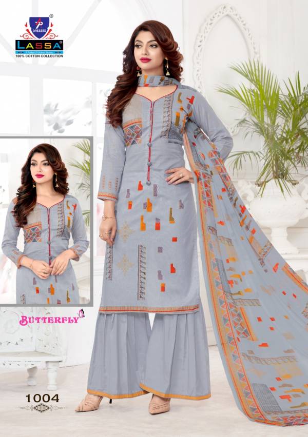 Lassa Butterfly Latest Collection Of Designer Printed daily Wear Pure Karachi Cotton  Dress Material 