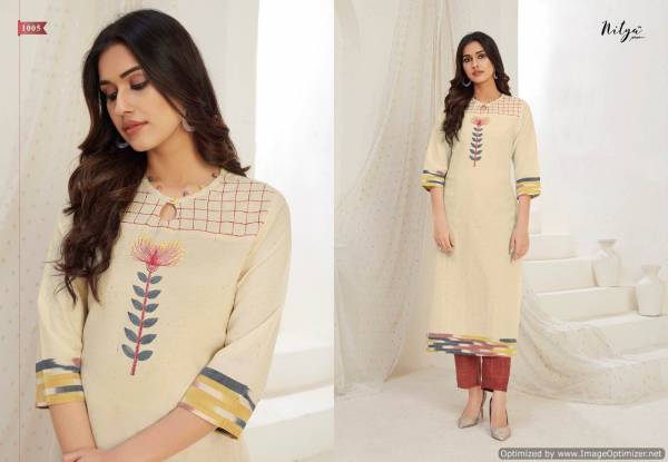 Nitya Kavya Latest Fancy Designer Embroidery Work Party Wear Casual Wear Kurtis With Bottom Collection