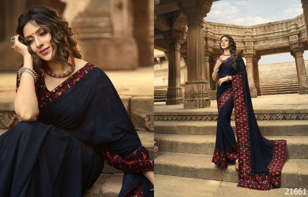 Starwalk 48 Latest Designer casual Wear Party Wear Georgette Saree Collection With Printed Blouse  
