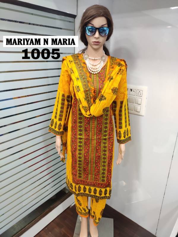 Mariyam N Maria Latest Printed Pure Cotton Ready Made Salwar Suit Collection 