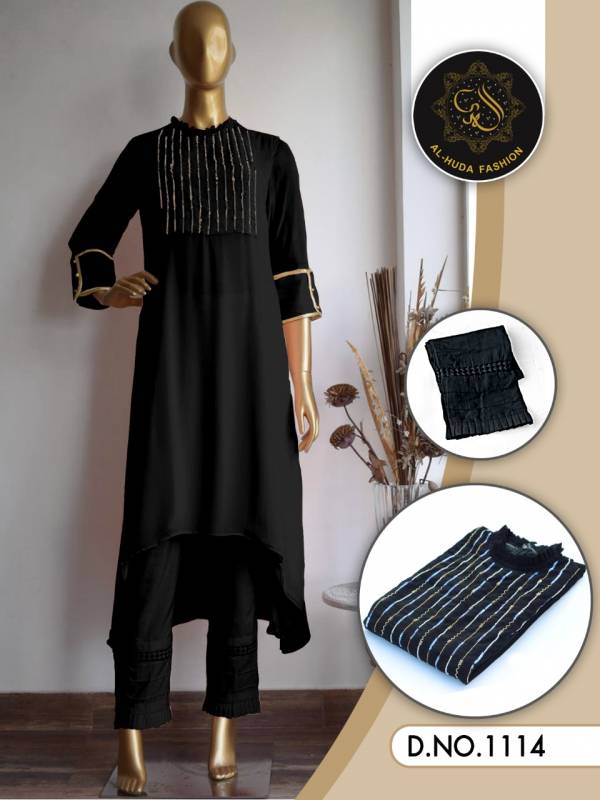 Al Huda Fashion Latest Designer faux Georgette Festive Wear Reaymade Suit Collection 
