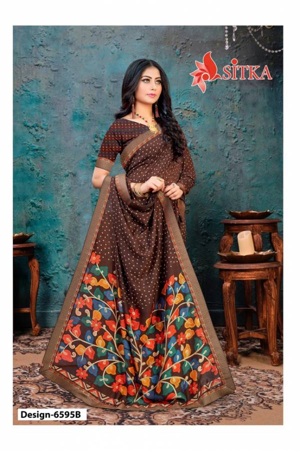 Sindhu Vichitra Silk Latest Designer Regular Wear Printed Vichitra 
 SIlk Sarees Collection
