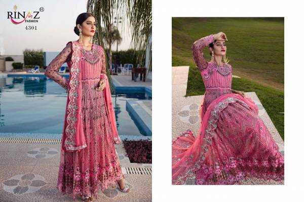 Rinaz Zebtan 4 Latest Designer Heavy Faux Georgette Pakistani Suits Collection 