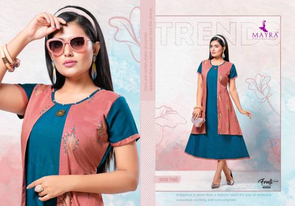 Mayra Frooty Vol 2 Latest Designer Jacket Style Kurtis Collection