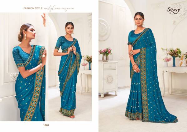 Saroj Tamanna Fancy Latest Festive Wear Khumari Silk With Embroidery Saree Collection