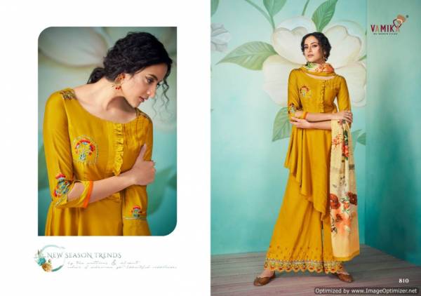 Vamika Chahat 2 Latest Designer Party Wear Pure Muslin Ready Made Suit Collection