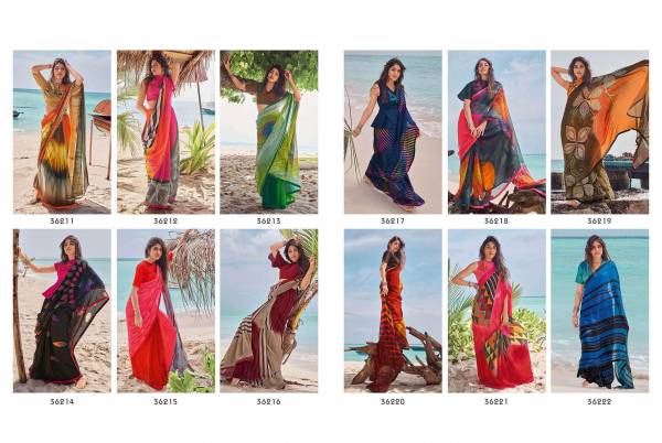 Sanskar Instagram 2 Latest Designer Printed Party Wear Or Running Wear Georgette Saree Collection 