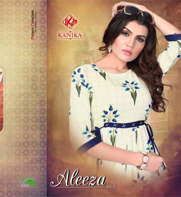 Aleeza Vol-3 Designer Party Wear Reyon Printed Top Collection