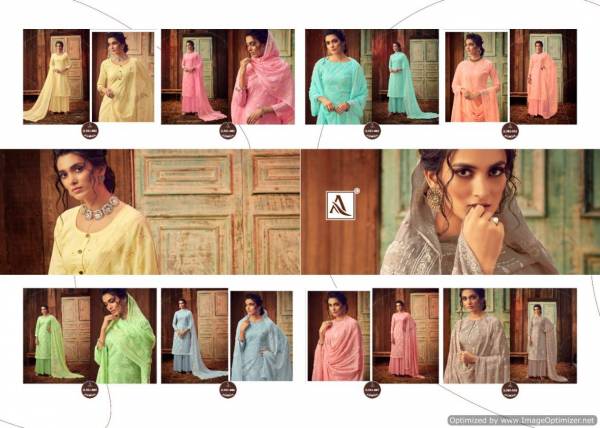 Alok Bloom Gold 3 Exclusive Casual Wear Pure Lawn Cotton Block Print With Khadi Handwork Designer Dress Material With Nazneen Chiffon printed Four Sided Lace Dupatta 