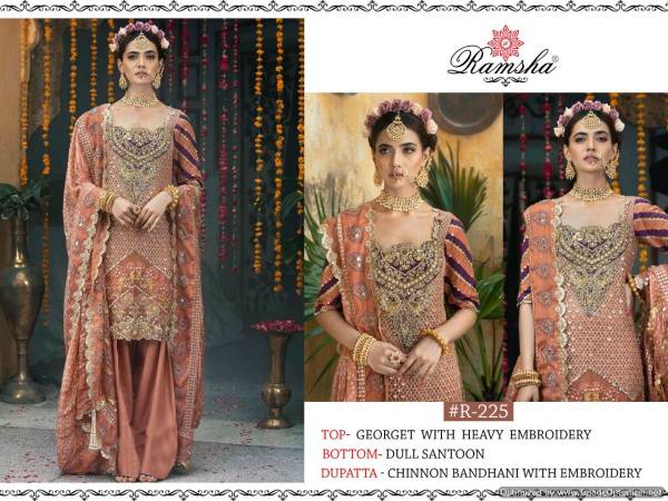 Ramsha R 224 Exclusive Collection Of Heavy Festive Wear Designer Pakistani Salwar Suit 