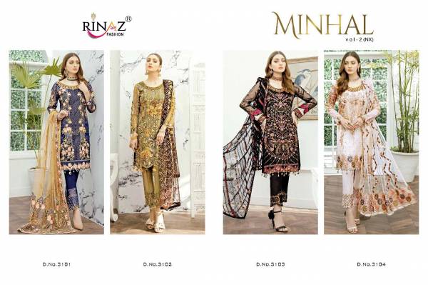 Rinaz Minhal Vol 2 Latest Heavy Designer Pakistani Salwar Suit Collection 