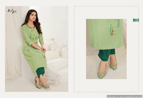 Nitya Kavya Latest Fancy Designer Embroidery Work Party Wear Casual Wear Kurtis With Bottom Collection
