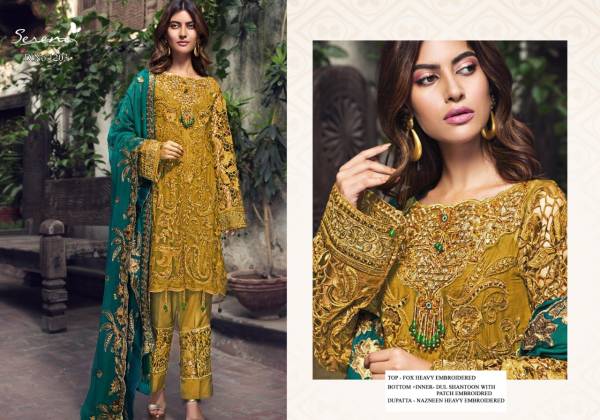 Serene Zebtan Hit Cord Latest Designer Festive Wear Fox Georgette Heavy embroidery semi stitched Pakistani Suits Collection
