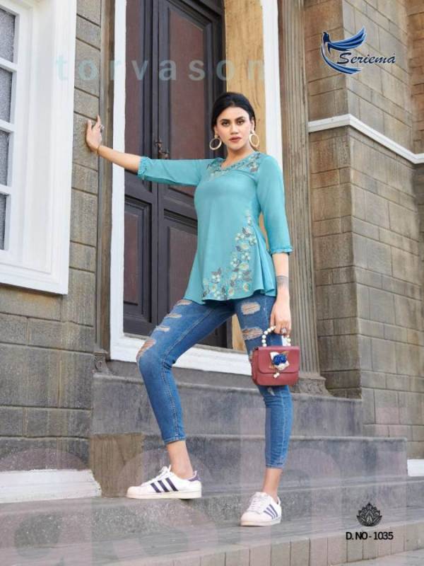 New Trendy Latest Designer Collection of Short Tops Embroidery Work 