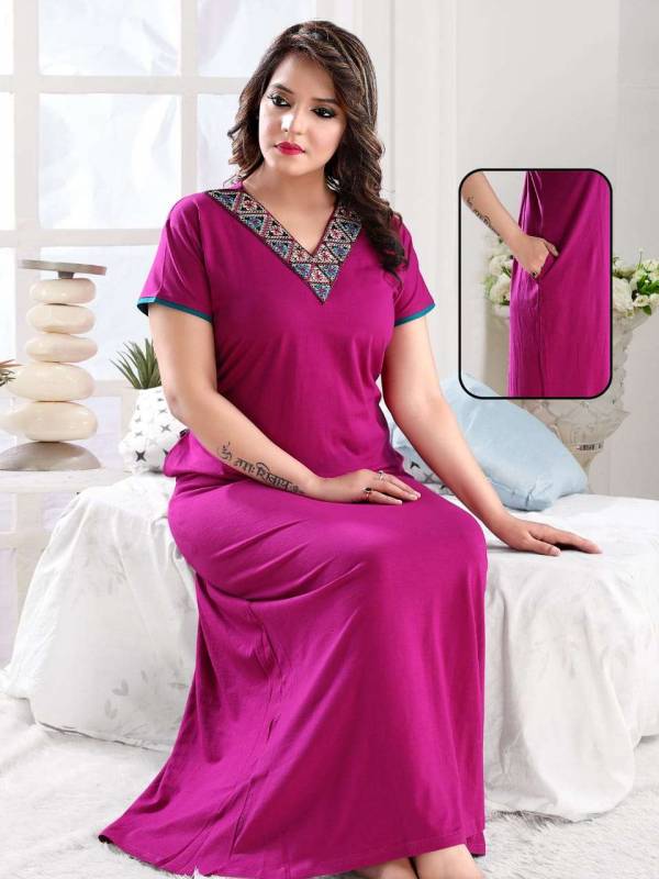 SINKER BY KAAMIRI 1001 TO 1006 SERIES DESIGNER BEAUTIFUL STYLISH FANCY COLORFUL READY TO WEAR PLAIN NIGHTY AT WHOLESALE PRICE