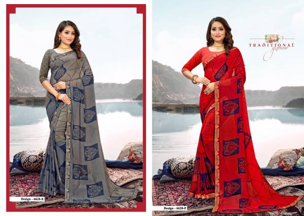Leena Latest Fancy Regular Casual Wear Georgette Fancy Printed Saree Collection
