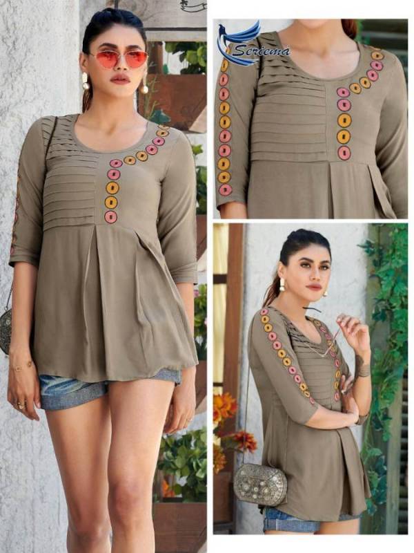 New Trendy Latest Designer Collection of Short Tops Embroidery Work 
