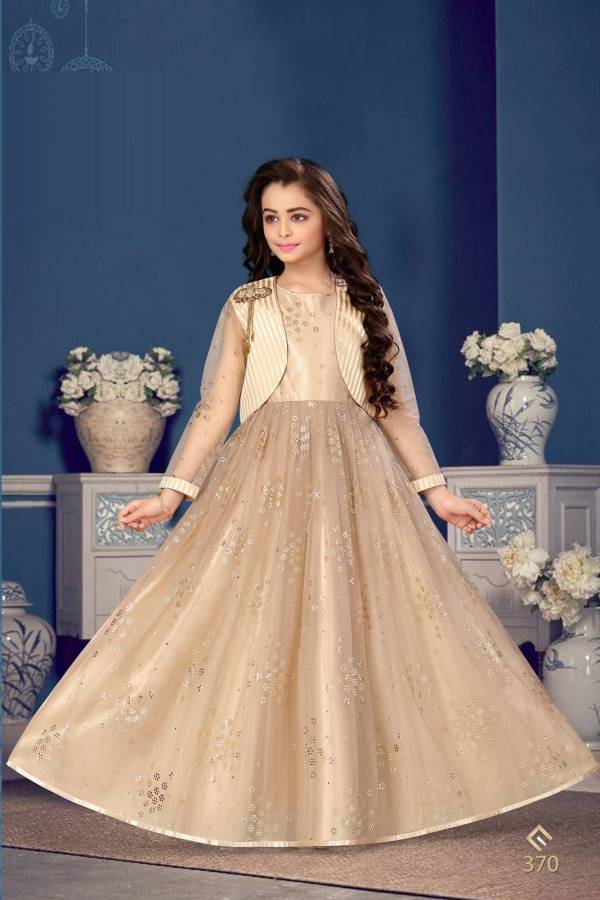 Golden Girl 370 New Latest Fancy Wear Kids Gown Collection