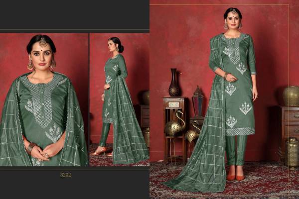 Dwija Rani Heavy Silk Designer Dress Material