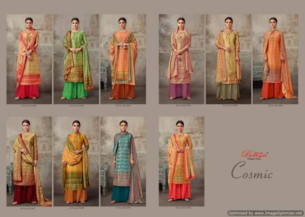 Beliza Cosmic Latest Designer Plazzo Salwar Suit Pattern Pure Silk Dress Material Collection With Pure Chinon Box Pallu Digital Print Dupatta