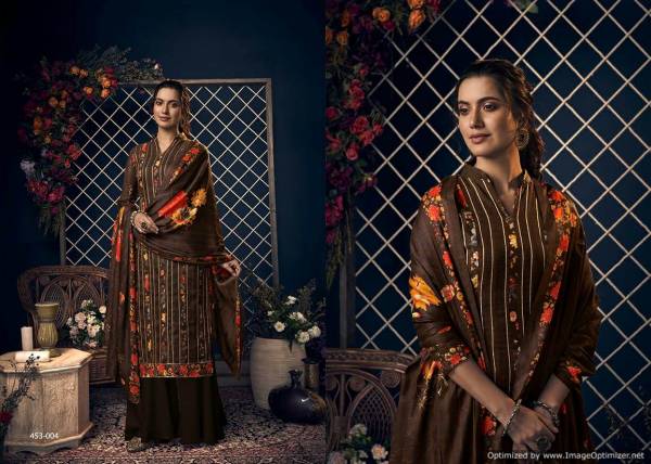 Belliza Kashmiriya Latest Designer Pure Pashmina Digital Print with Exclusive Sleek Kasab Gota Work Dress Material Collection 