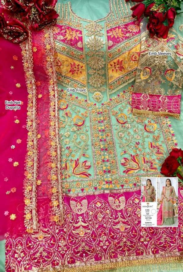 Asim Jofa 56066 Festive Wear Heavy Net Embroidery Work Pakistani Salwar Kameez Collection 