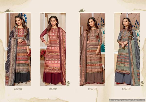 Bipson Elegance 1186 To 1189 Designer Fancy Ethnic Wear Tussar Silk Ready Made Dress Collection