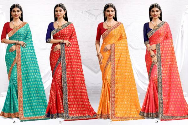 Ronisha Verity Latest Designer Festive Wear Jacquard Embroidery Saree Collection