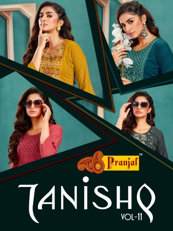 Pranjal Tanishq 11 Classic Casual Wear Slub Rayon Ladies Top Collection