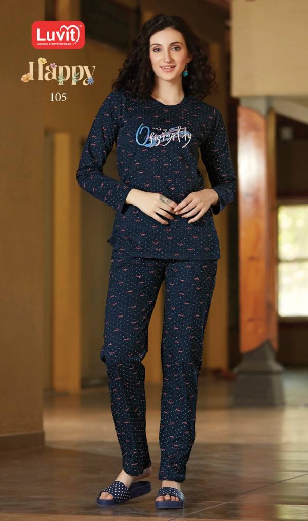 Luvit Happy Fancy Night Wear Pure Sinker Night Suits Collection