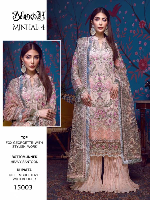 Noor Minhal 4 Heavy Festive Wear Georgette Latest Pakistani Salwar Kameez Collection
