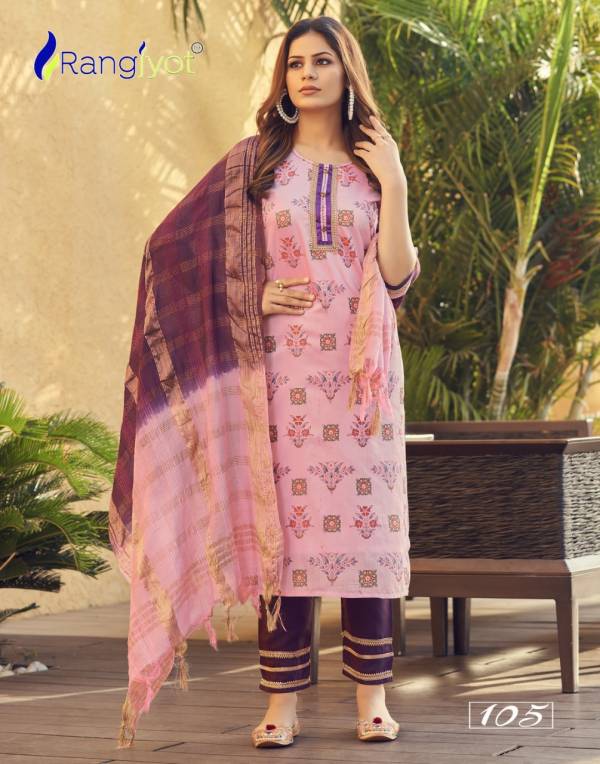 Rangjyoti Saheli Stylish Fancy Festive Wear Kurti With Bottom And Dupatta Ready Made Collection