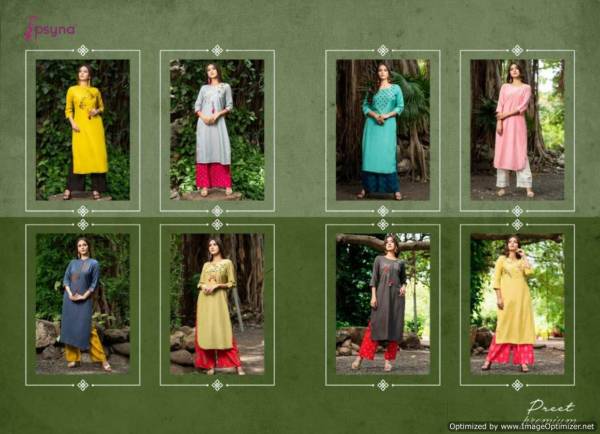 Psyna Preet Latest Classy Kurtis Collection With Plazzo