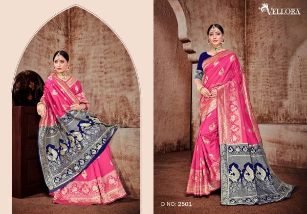 Vellora Vol -15 Designer Classy Printed Party Wear Bridal Rich Look Banarasi Silk Saree  