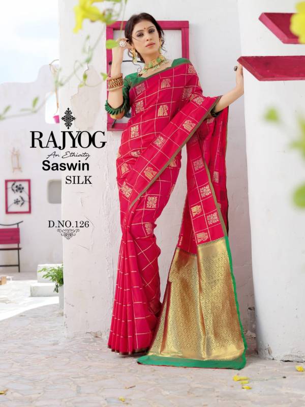 Rajyog Saswin Silk Latest Collection Of Party Wear Designer Silk Saree 