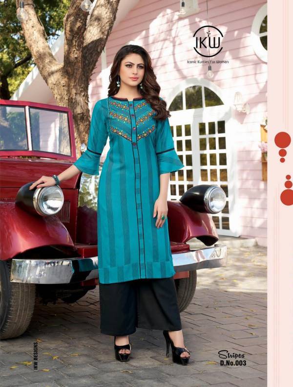 Ikw Stripes 2 Latest Exclusive Designer Casual Wear Kurti Collection