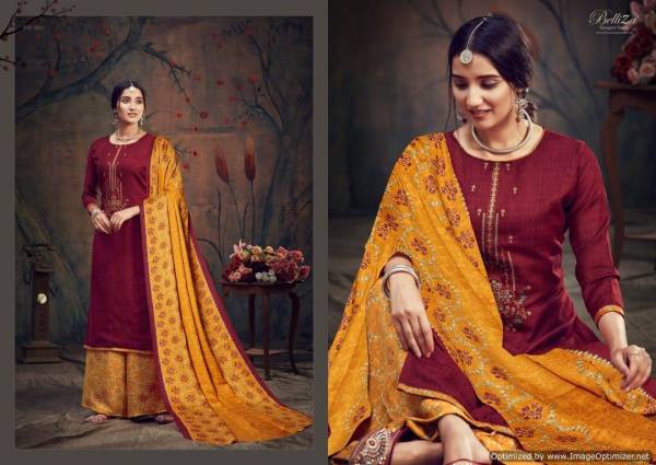 Belliza Nizam E Patiala Latest Designer Pure Pashmina Print with Heavy Kashmiri Embroidery Work Dress Material 