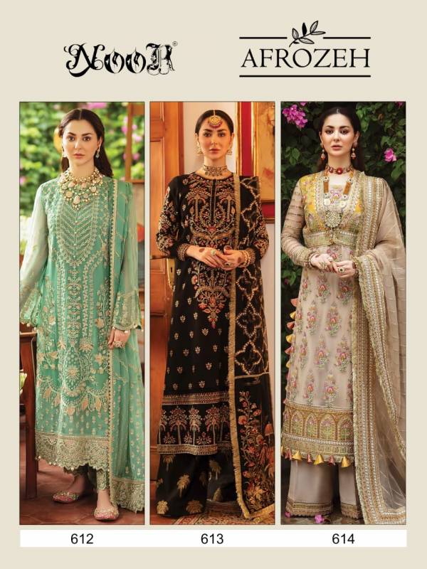 Noor Afrozeh Latest Designer Georgette Wear Pakistani Salwar Kameez