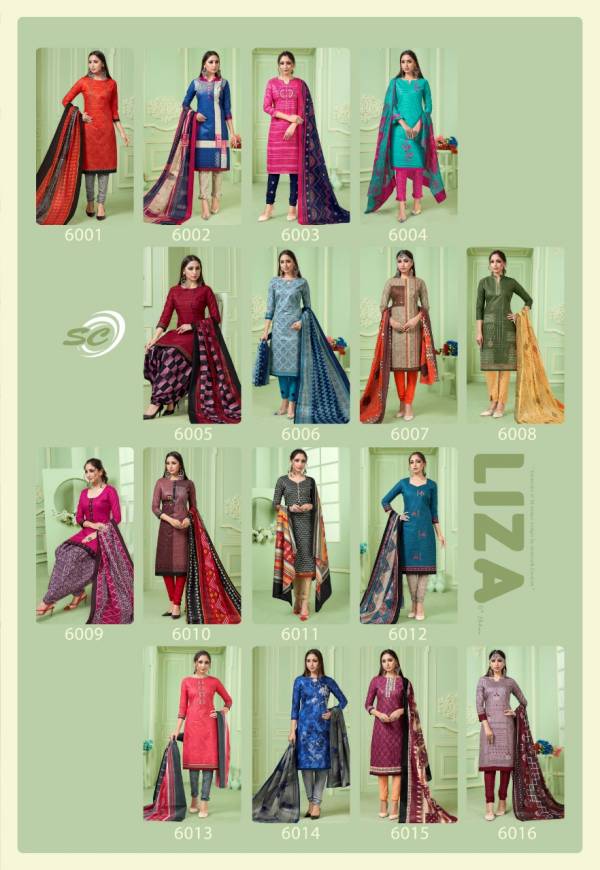 SC Liza 6th Edition Latest Designer Festive Wear Cotton Printed Dress Material Collection 