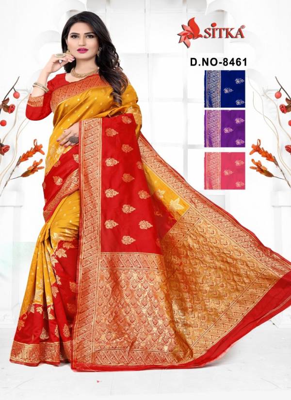 Sitka Sargam 8461 Latest Designer Silk Festive Wear Saree Collection 